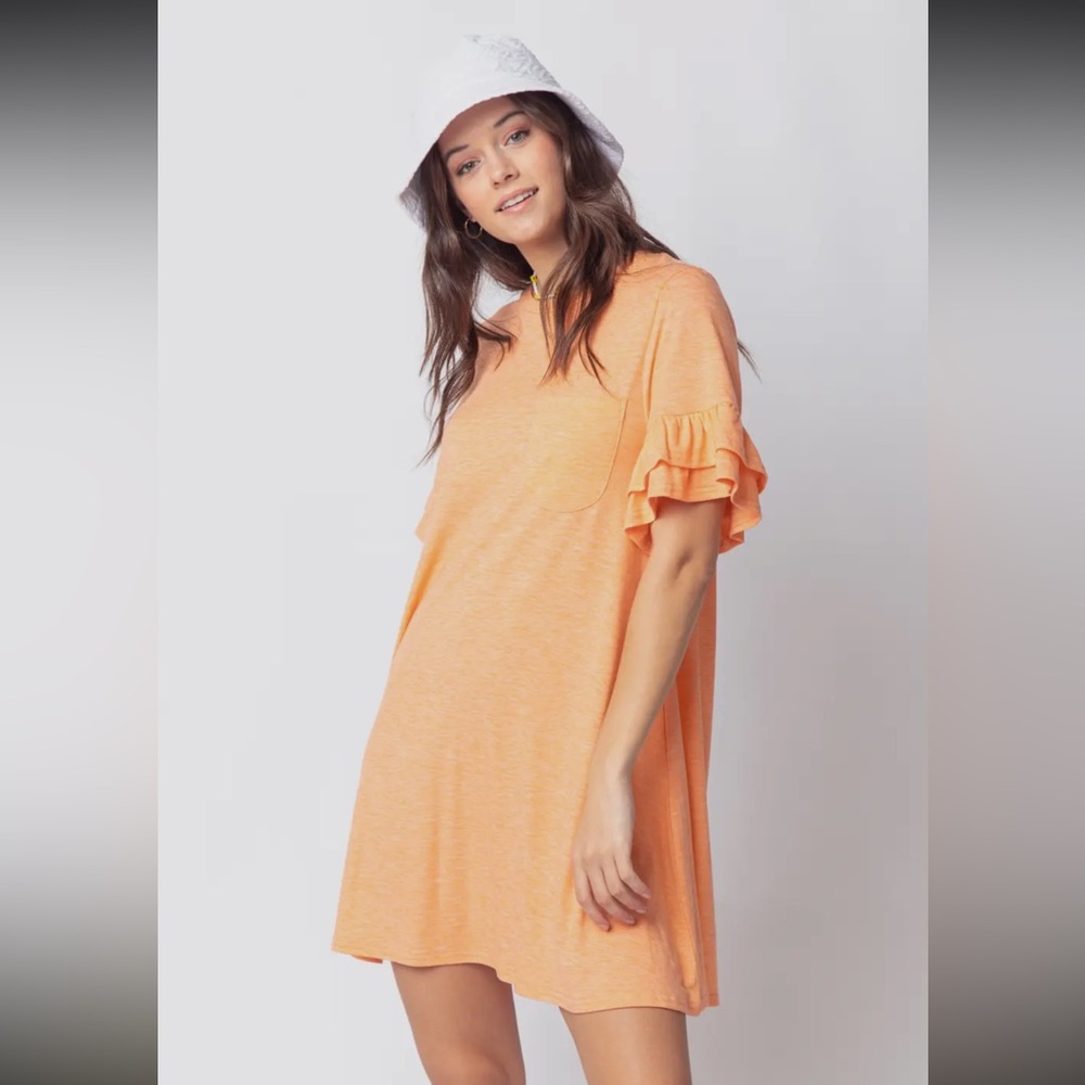 MANGO Ruffle Sleeve Dress - Picture 4 of 8
